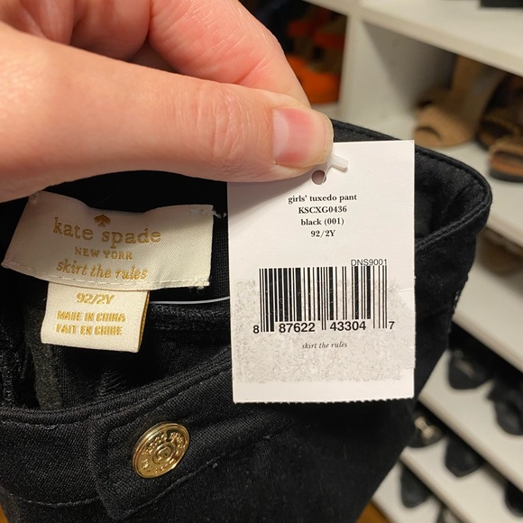 Kate Spade, Girl Toddler Size 2, Long Sleeve Shirt W/ Black Sequined Tuxedo Pant - Picture 15 of 16